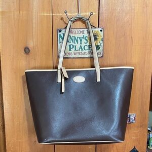 Coach Brown Leather Tote Bag